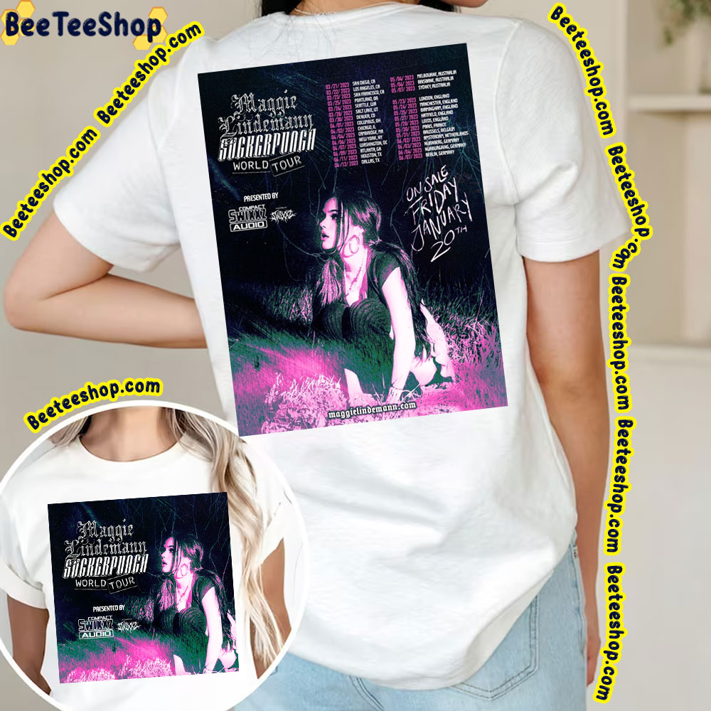 Maggie Lindemann Suckerpunch World Tour 2023 Dates Double Side Double Side Trending Unisex Shirt