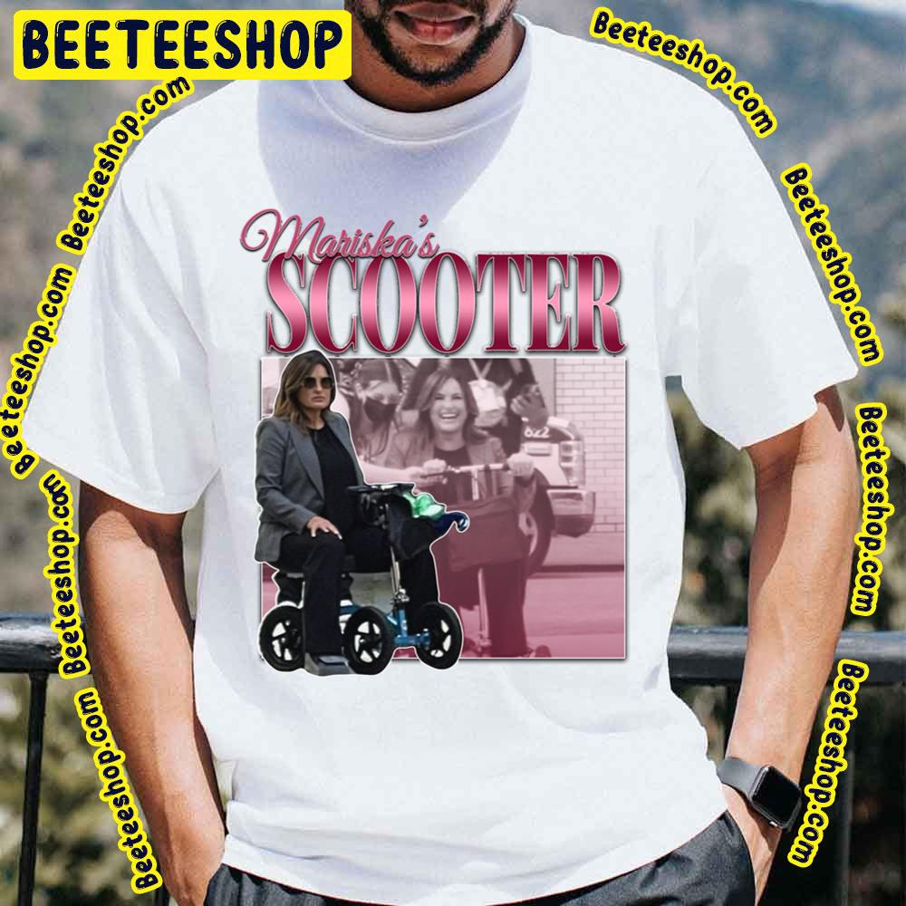 Mariska Hargitay in Her Knee Scooter 90s Inspired Vintage Homage Trending Unisex T-Shirt