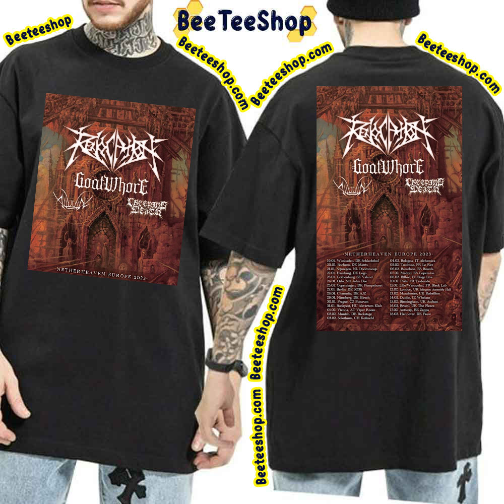 Netherheaven Europe 2023 Creeping Death Double Side Double Side Trending Unisex Shirt