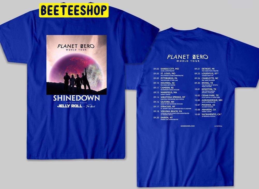 shinedown planet zero tour shirt