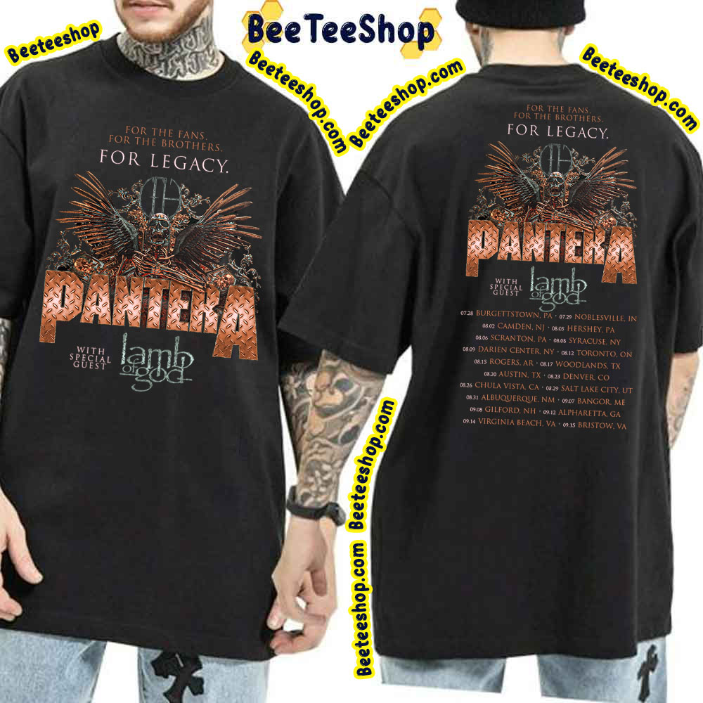 Panters With Lamb Of God Tour Double Side Double Side Trending Unisex Shirt