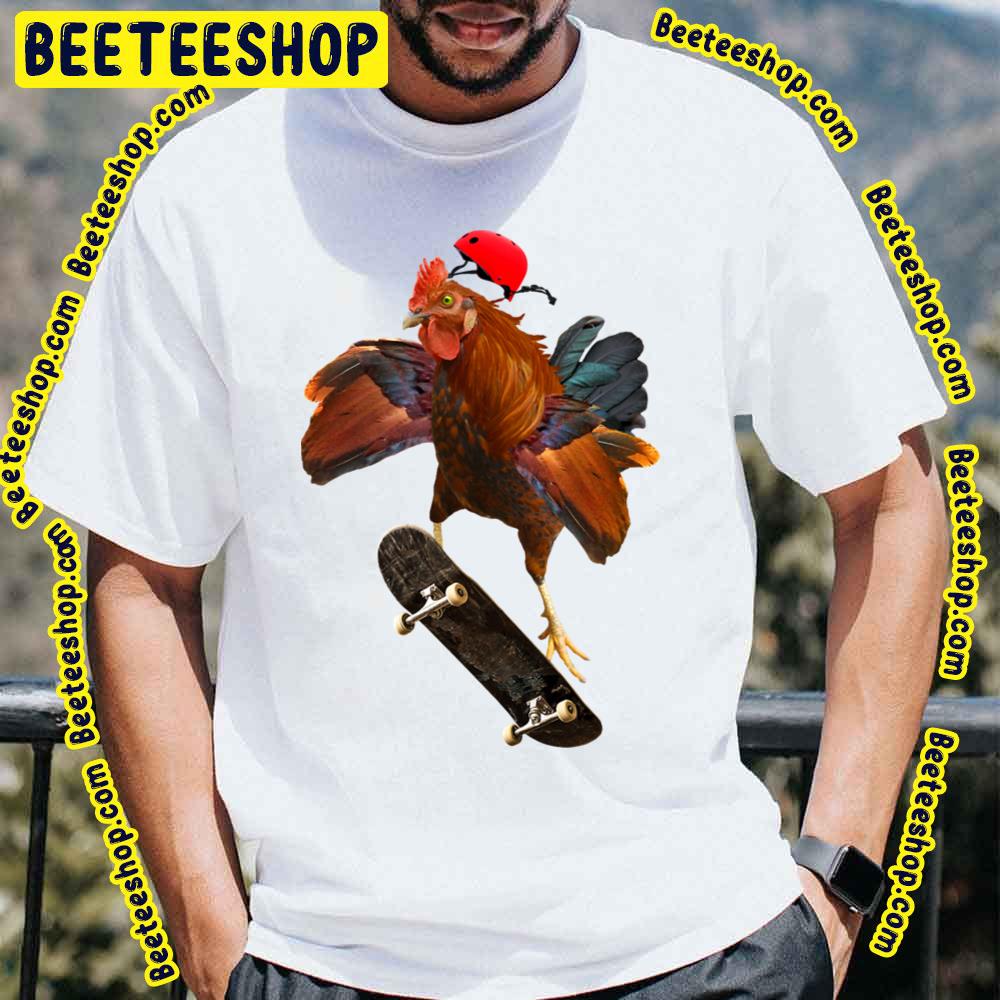 Rad Skateboarding Chicken Trending Unisex T-Shirt