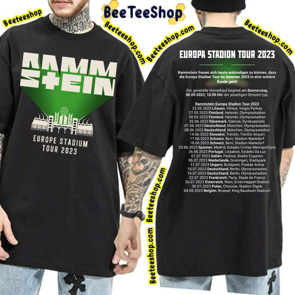 Rammstein Tour 2023 Double Side Double Side Trending Unisex Shirt