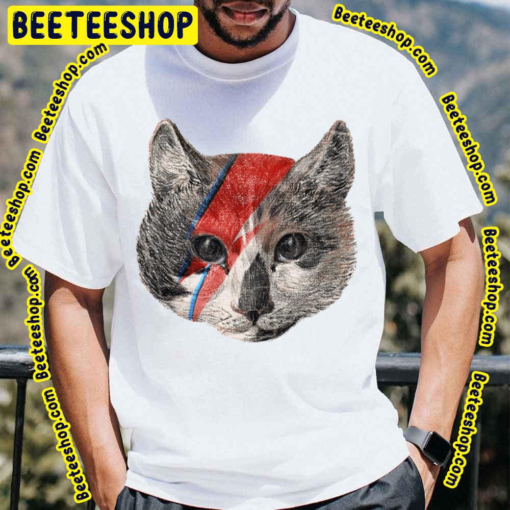 Rock The Bowie Cat Fitted Trending Unisex T-Shirt