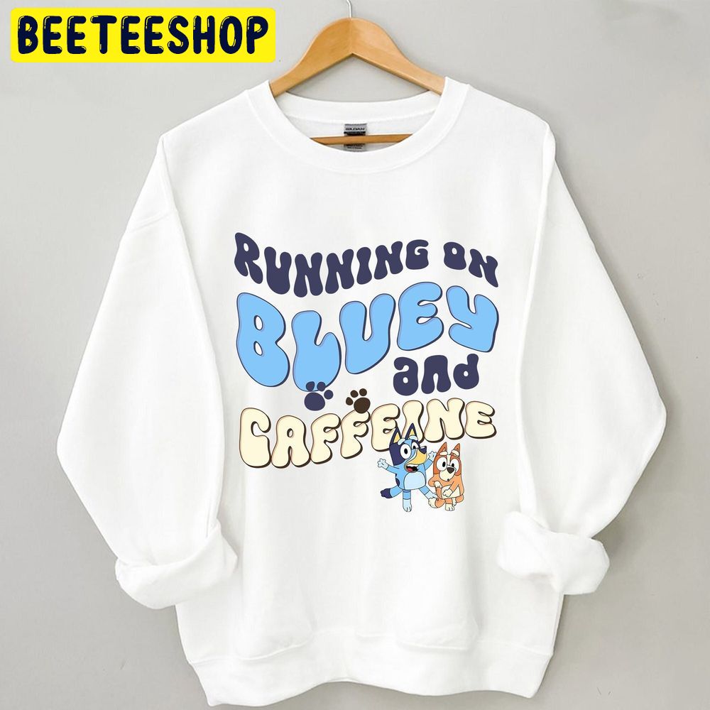 Running On Blue Dog And Iced Coffee Trending Unisex Sweatshirt