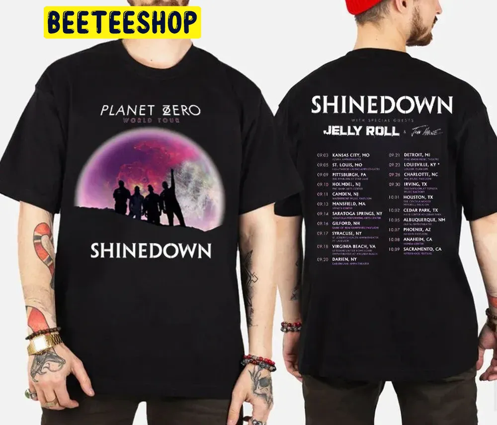 Shinedown Planet Zero World Tour 2022 Double Side Trending Unisex Shirt