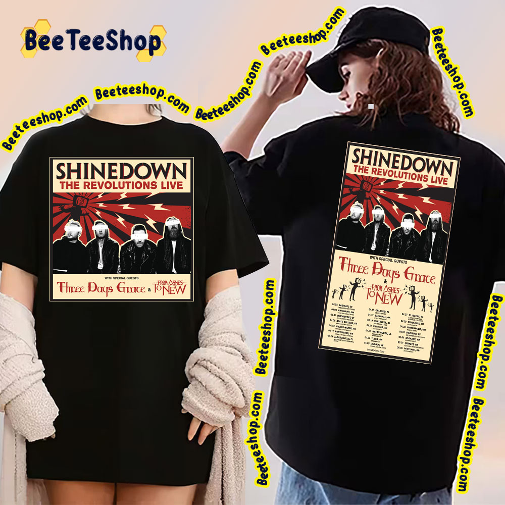 Shinedown The Revolutions Live Double Side Double Side Trending Unisex Shirt