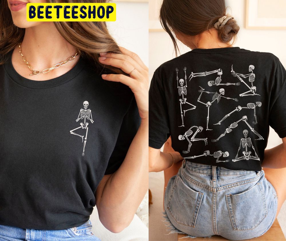 Skeleton Yoga Oversized Double Side Trending Unisex Shirt