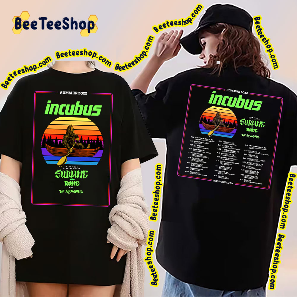 Summer Tour 2022 Incubus Dates Double Side Double Side Trending Unisex Shirt