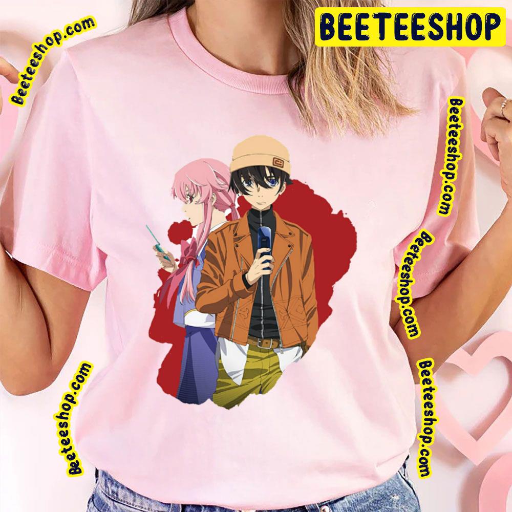 UNISEX Mirai Nikki Anime T-shirt Yuno Gasai Future Diary 