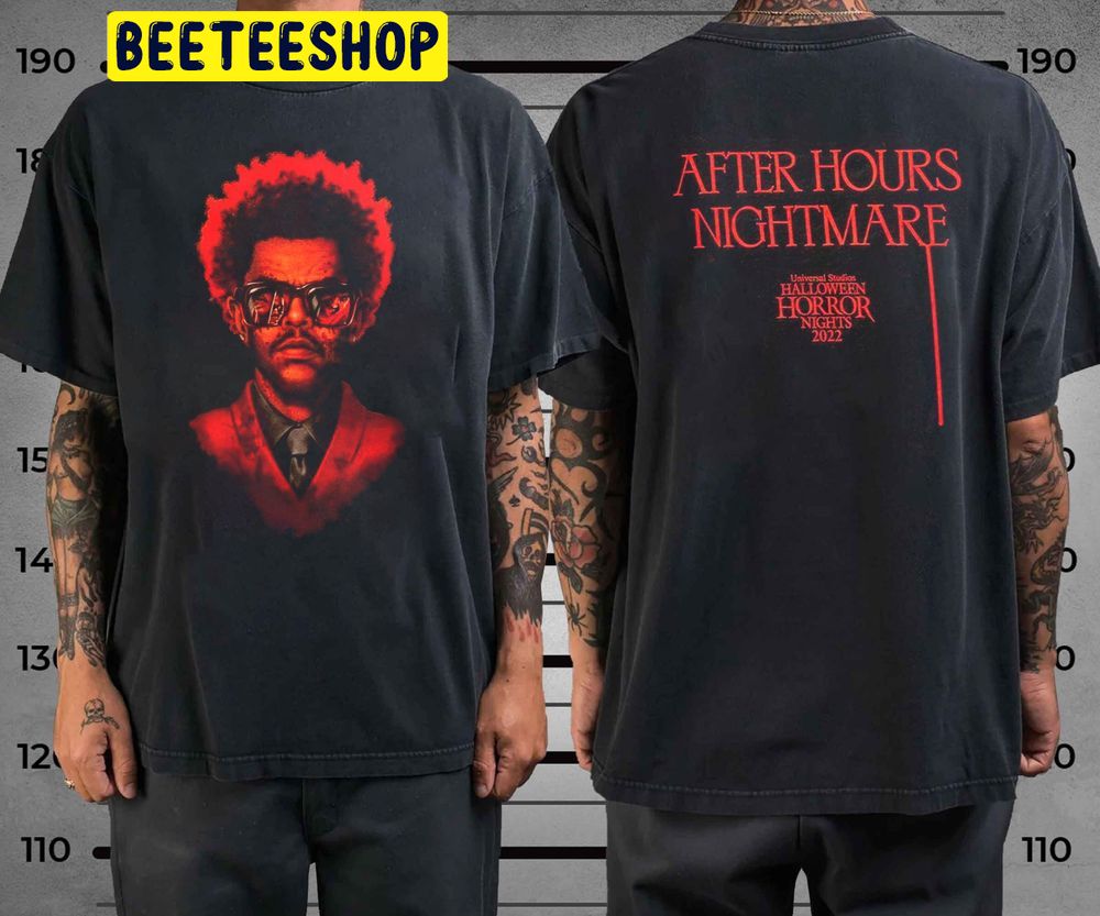 The Weeknd Halloween Horror Nights 2022 Double Side Trending Unisex Shirt