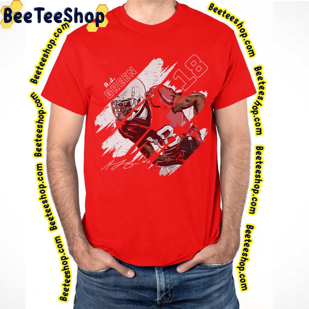 Vintage Aj Green 18 Signature Football Trending Unisex T-Shirt