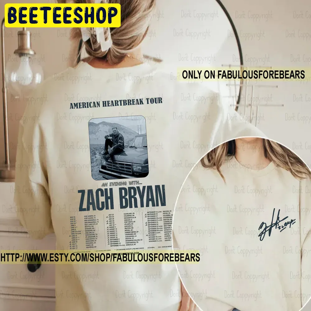 Vintage American Heartbreak Tour 2022 Double Side Trending Unisex Shirt