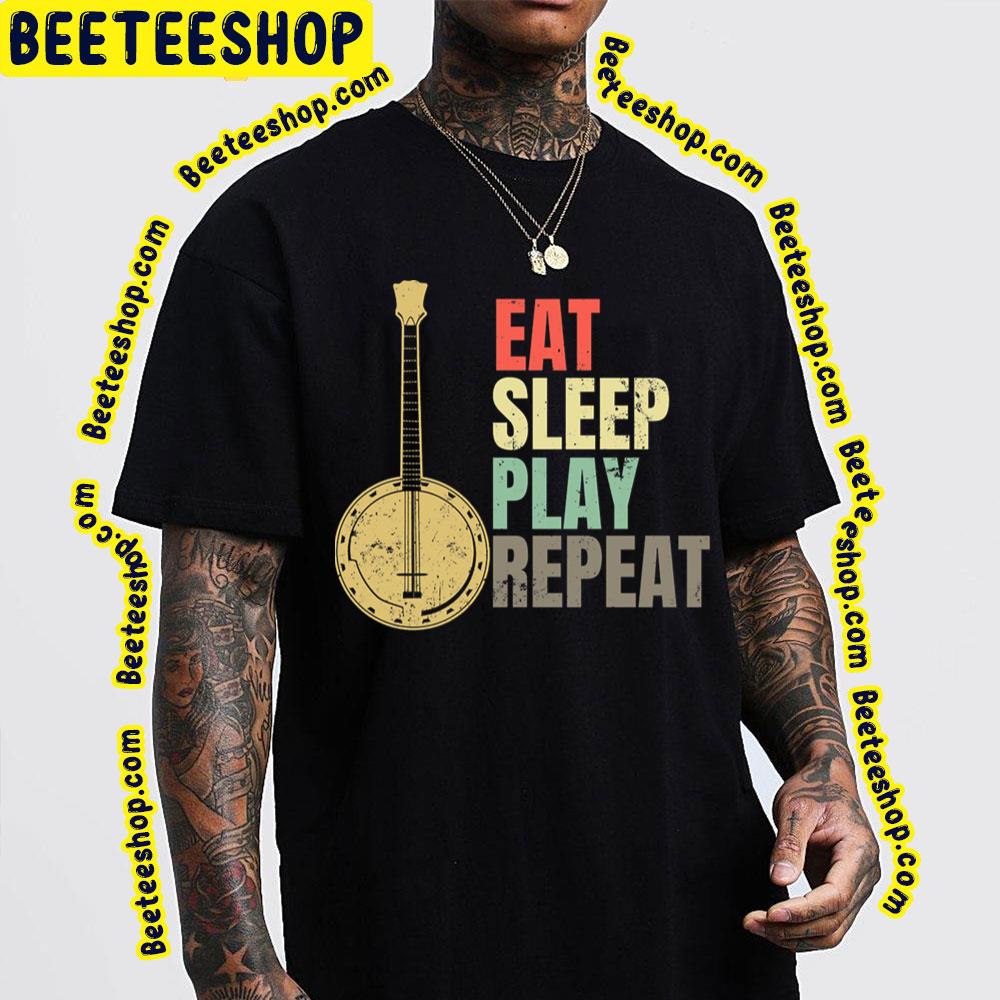 Vintage Banjo Eat Sleep Repeat Trending Unisex T-Shirt