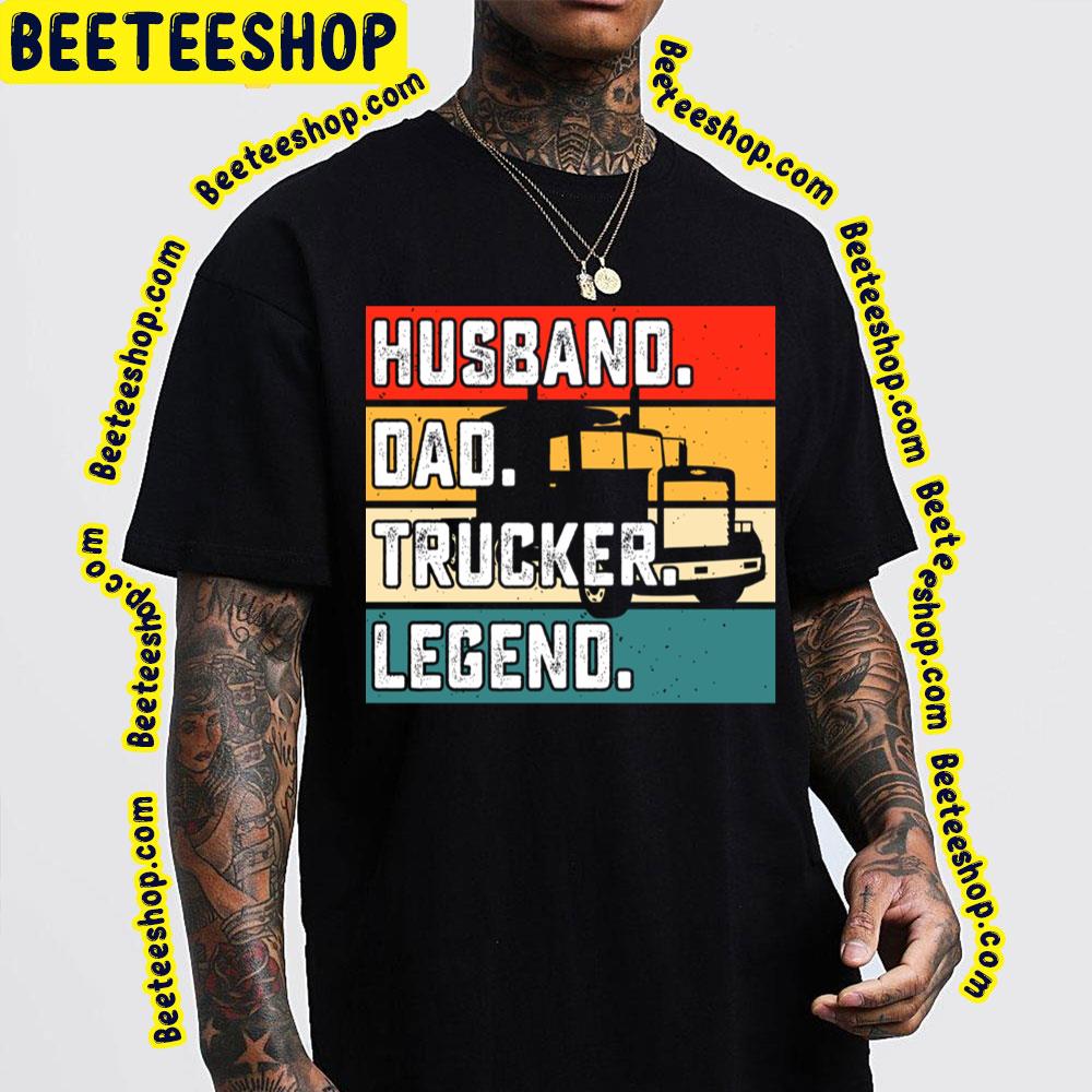 Vintage Husband Dad Trucker Legend Design Trending Unisex T-Shirt