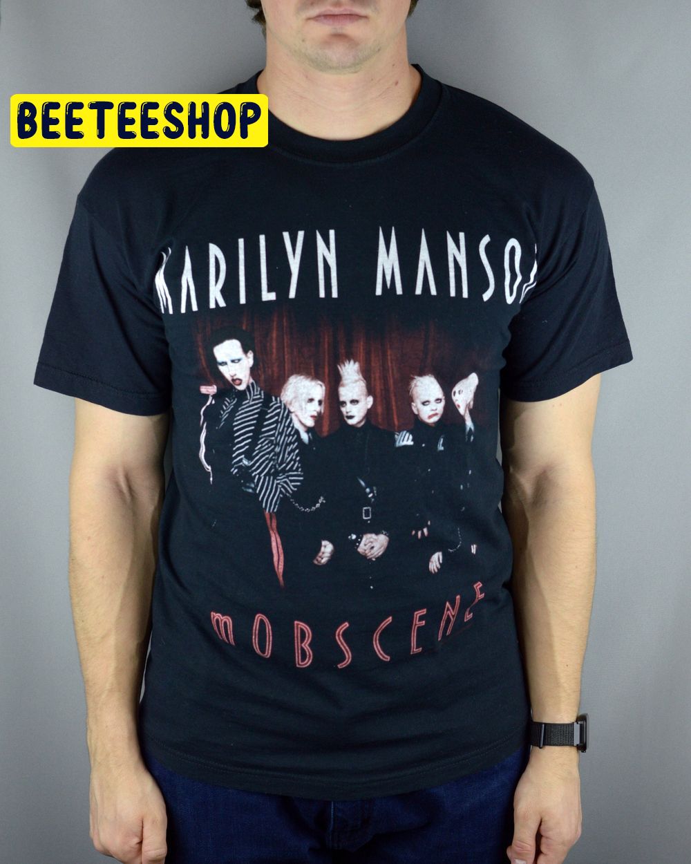 Vintage Marilyn Manson Mobscene 2003 Double Side Trending Unisex Shirt