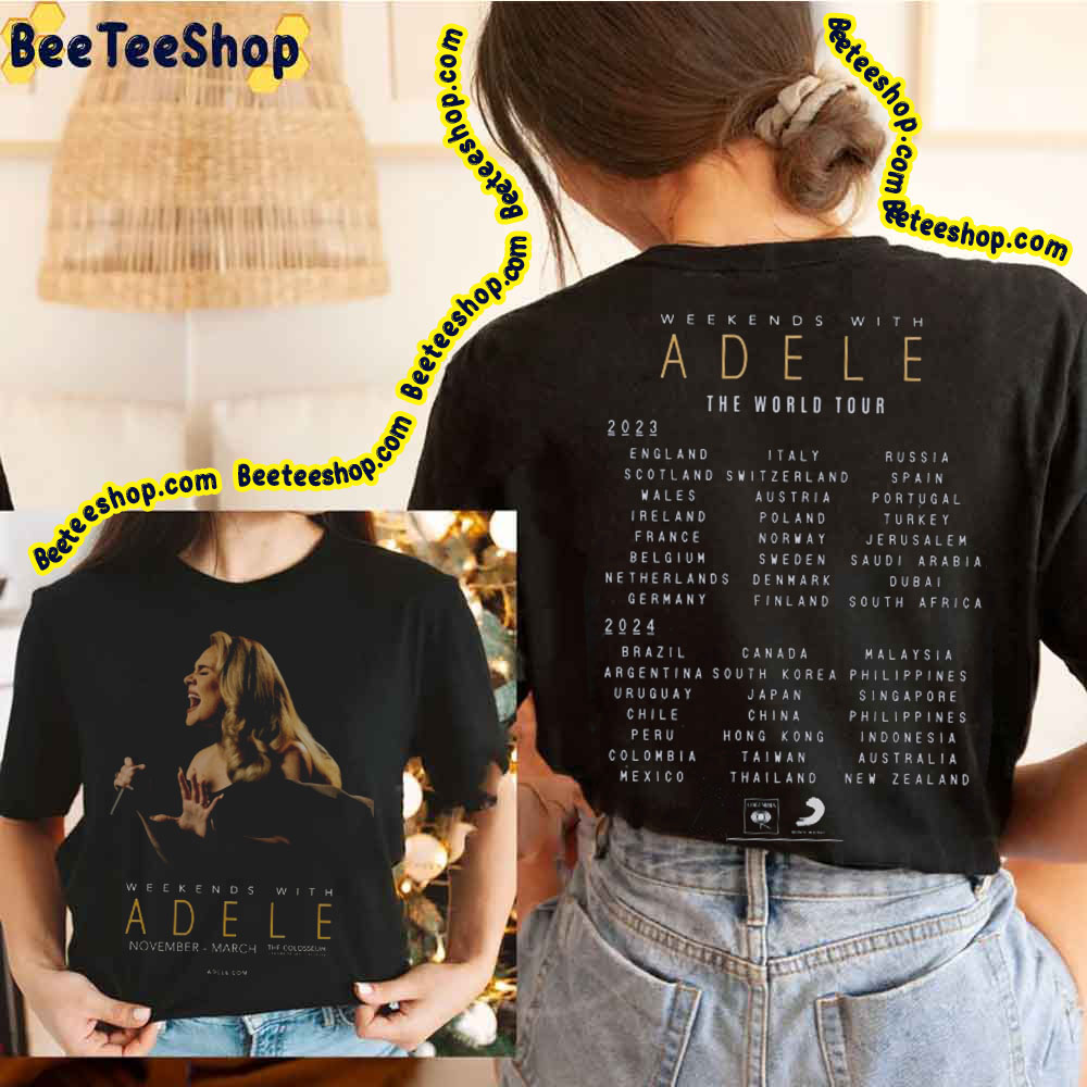 Weekends With Adele 2023 Tour Double Side Double Side Trending Unisex Shirt