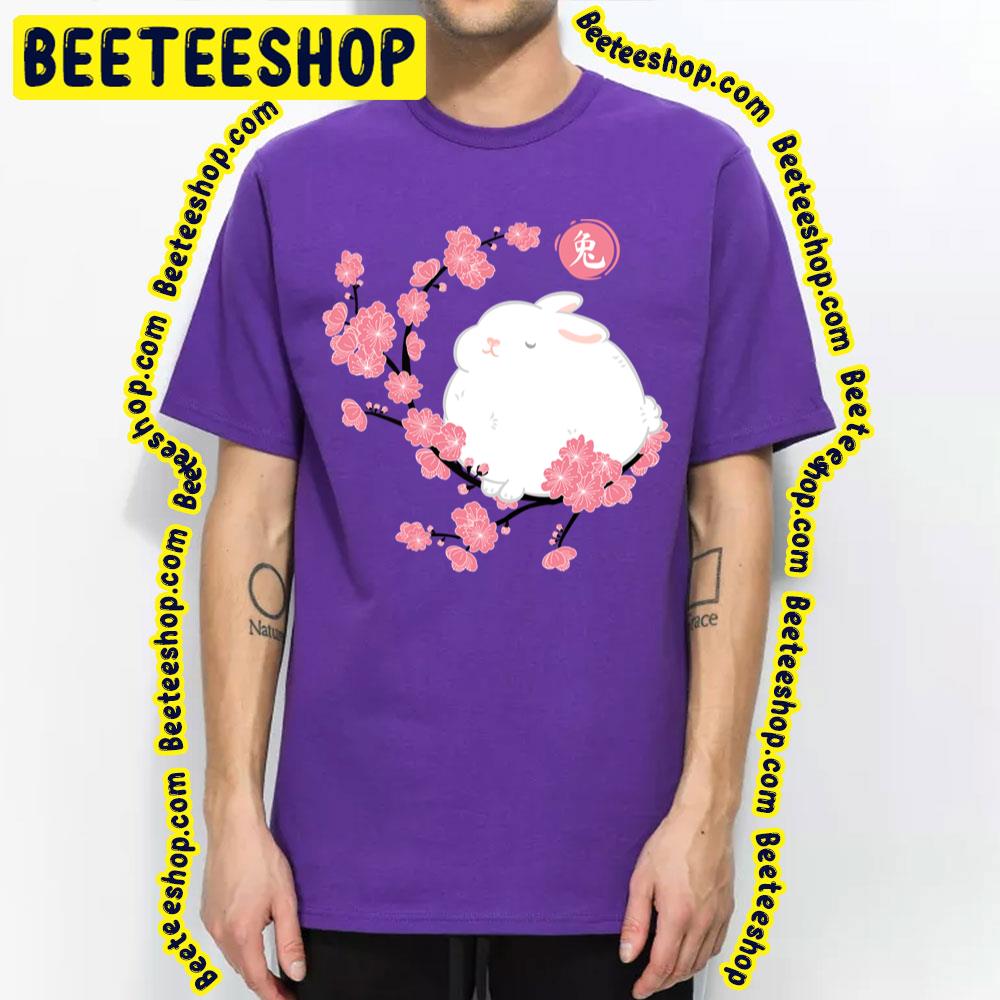 Year Of The Rabbit 2023 Cherry Blossom Purple Trending Unisex T-Shirt