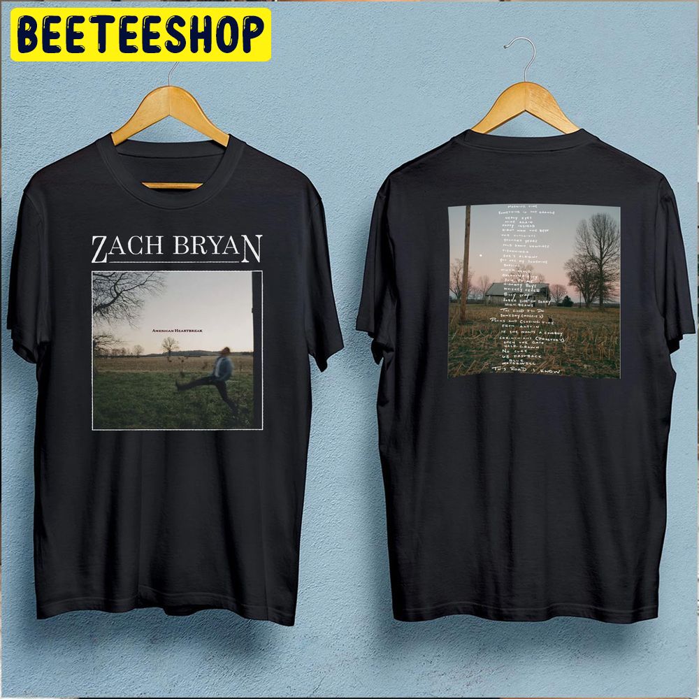 Zach Bryan American Heartbreak Country Music Tour 2022 Double Side Trending Unisex Shirt