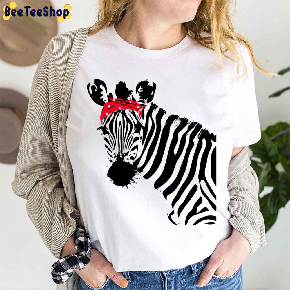 Zebra With Bandana Trending Unisex T-Shirt