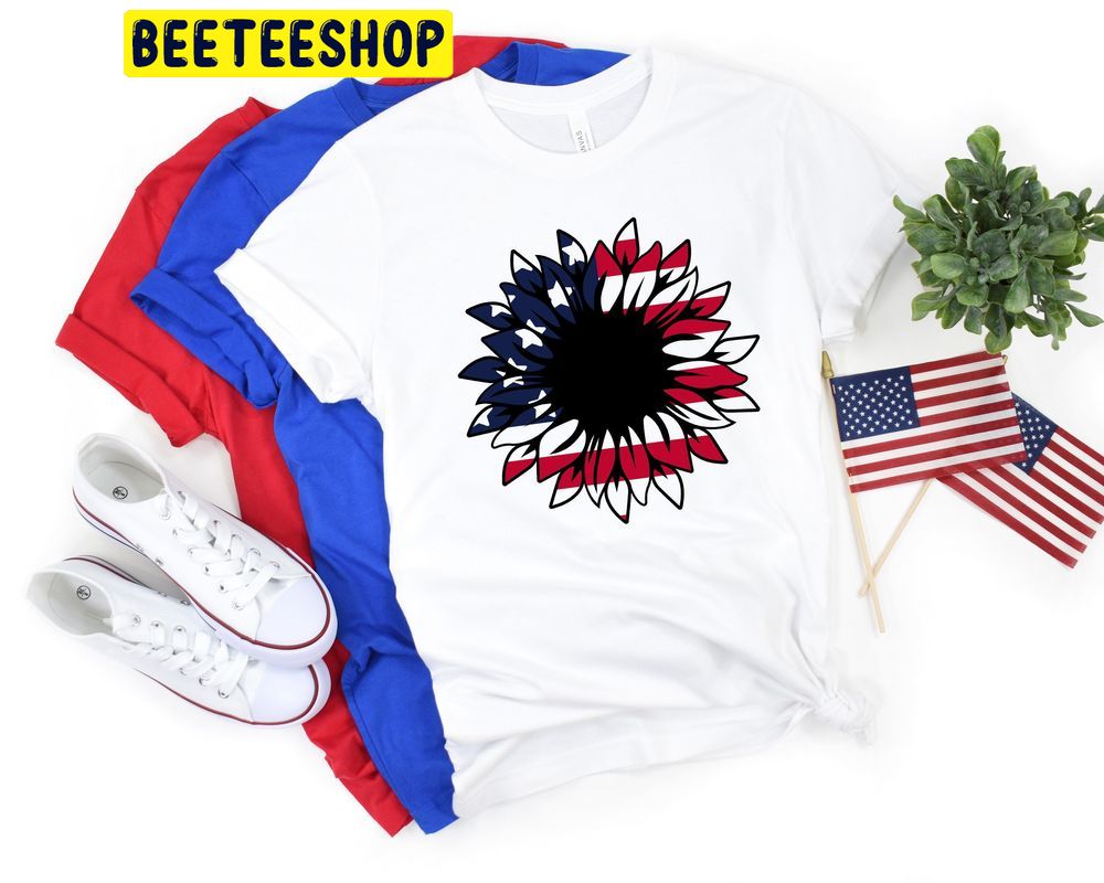 4th Of July Sunflower Trending Unisex T-Shirt