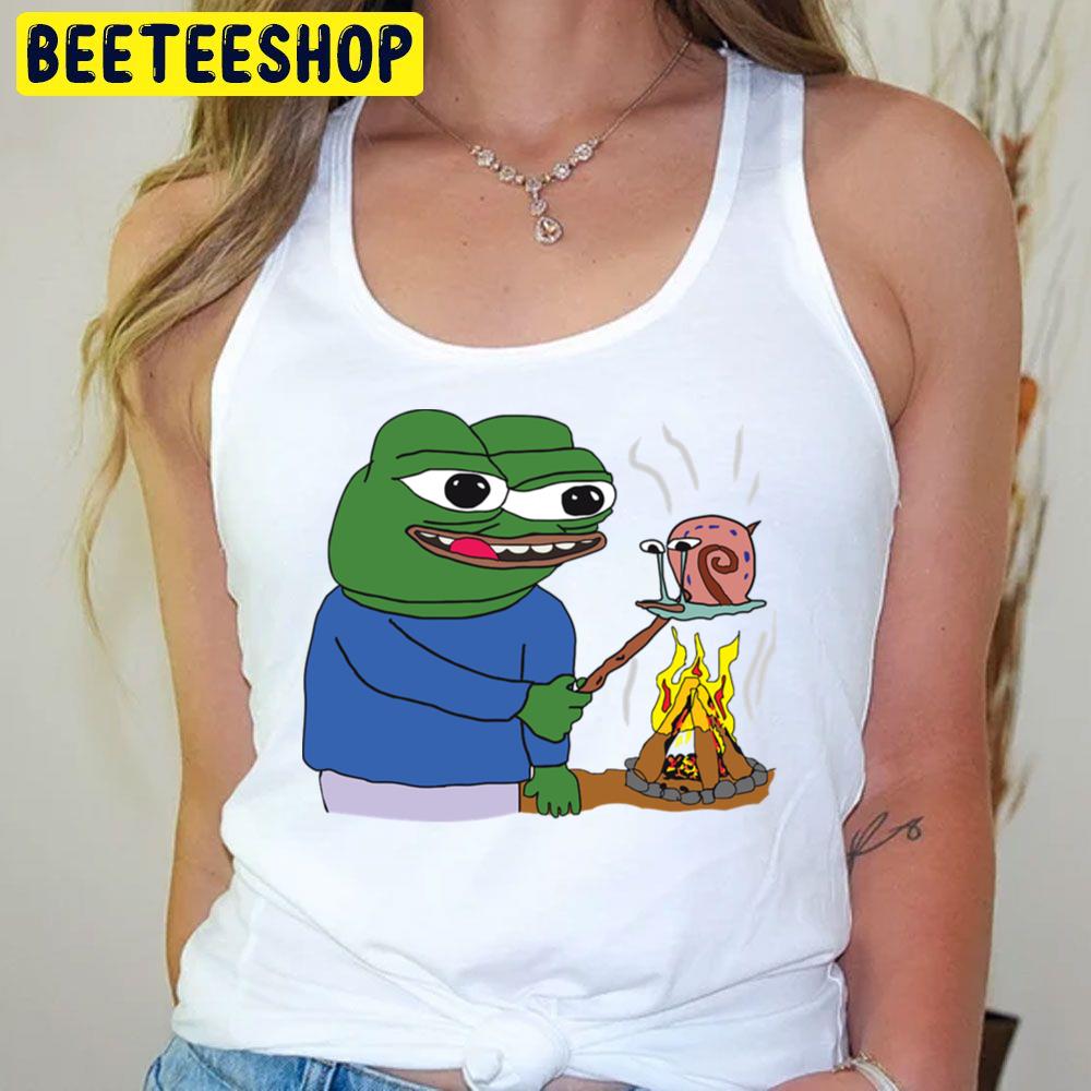 Apu Apustaja Roasting Gary The Snail On A Fire Pepe The Frog Trending ...