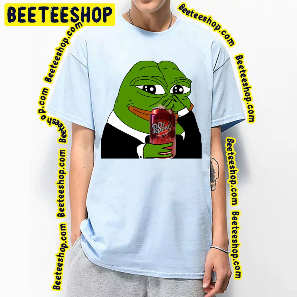 Based Pepe The Frog Drinking Dr Pepper Trending Unisex T-Shirt