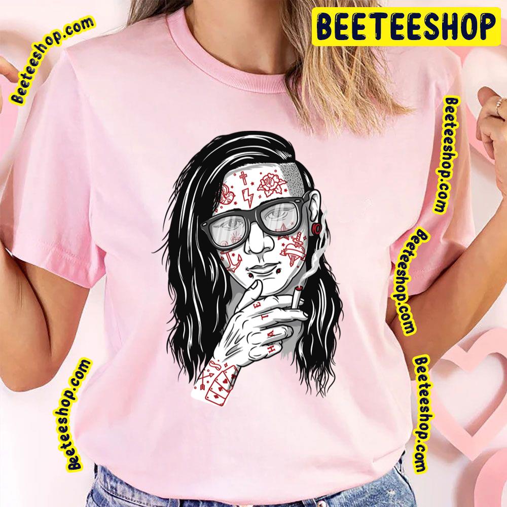 Black Art Style Face Boy Skrillex Trending Unisex T-Shirt