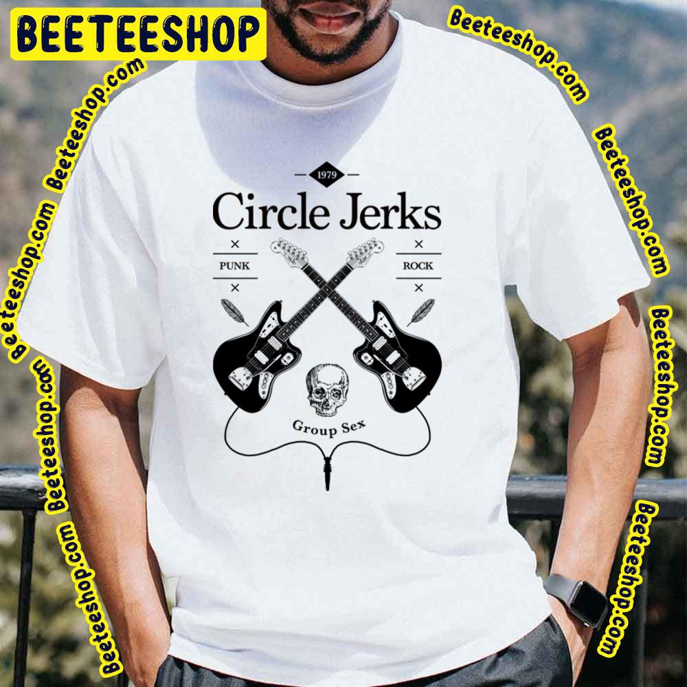 Black Skull Guitar Circle Jerks Trending Unisex T-Shirt
