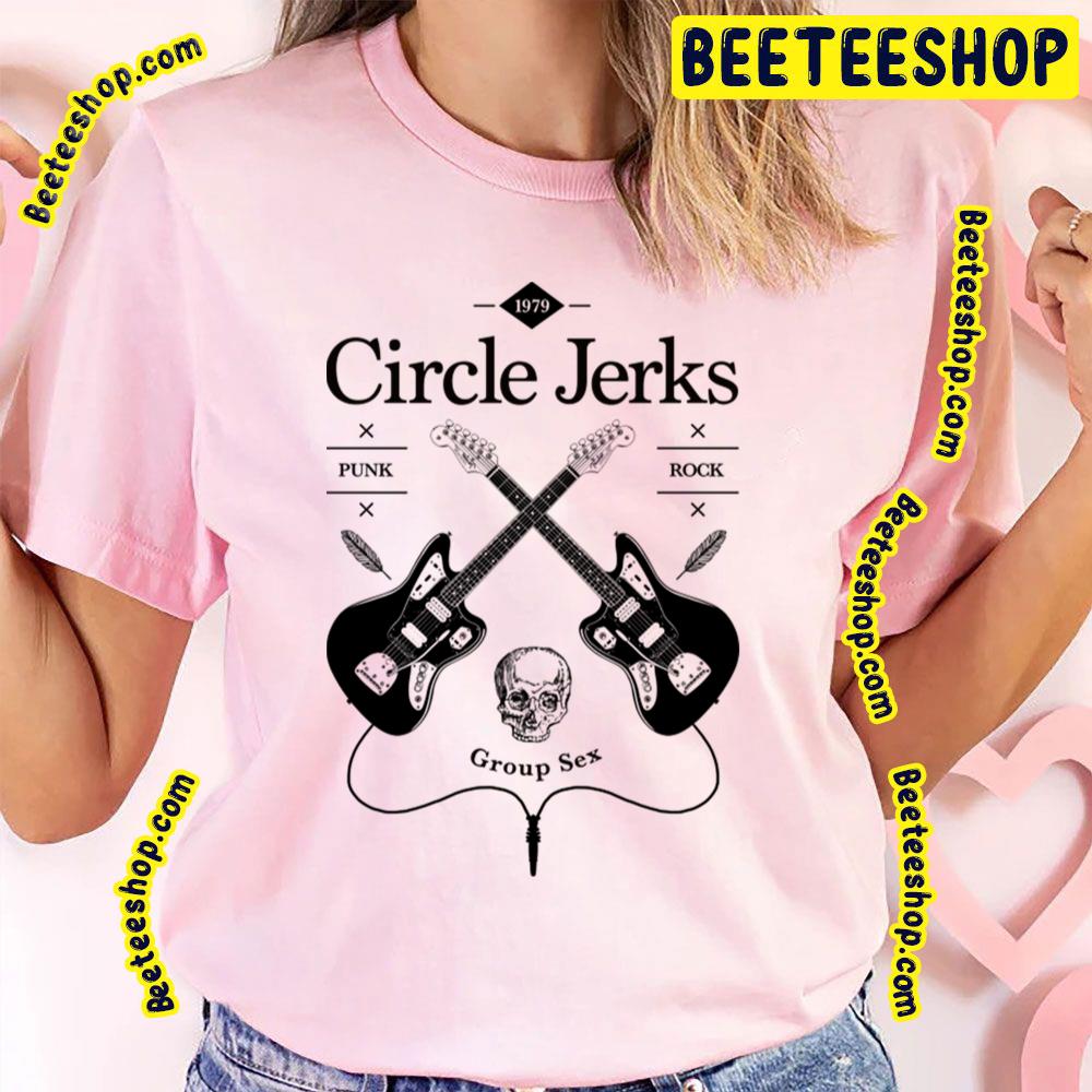 Black Skull Guitar Circle Jerks Trending Unisex T-Shirt