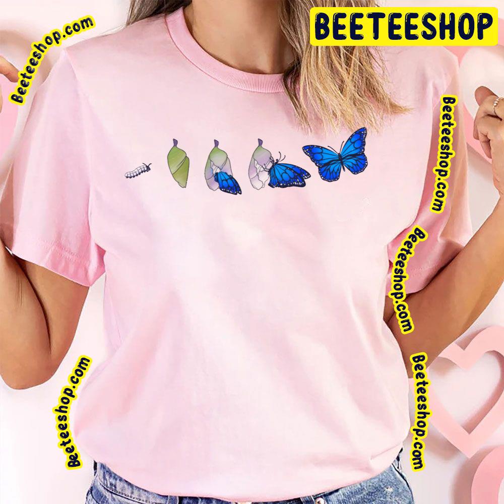 Blue Butterfly Evolution Trending Unisex T-Shirt