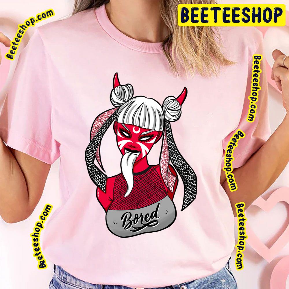 Bored Oni Girl (Japanese Demon) Yokai Kawaii Trending Unisex T-Shirt