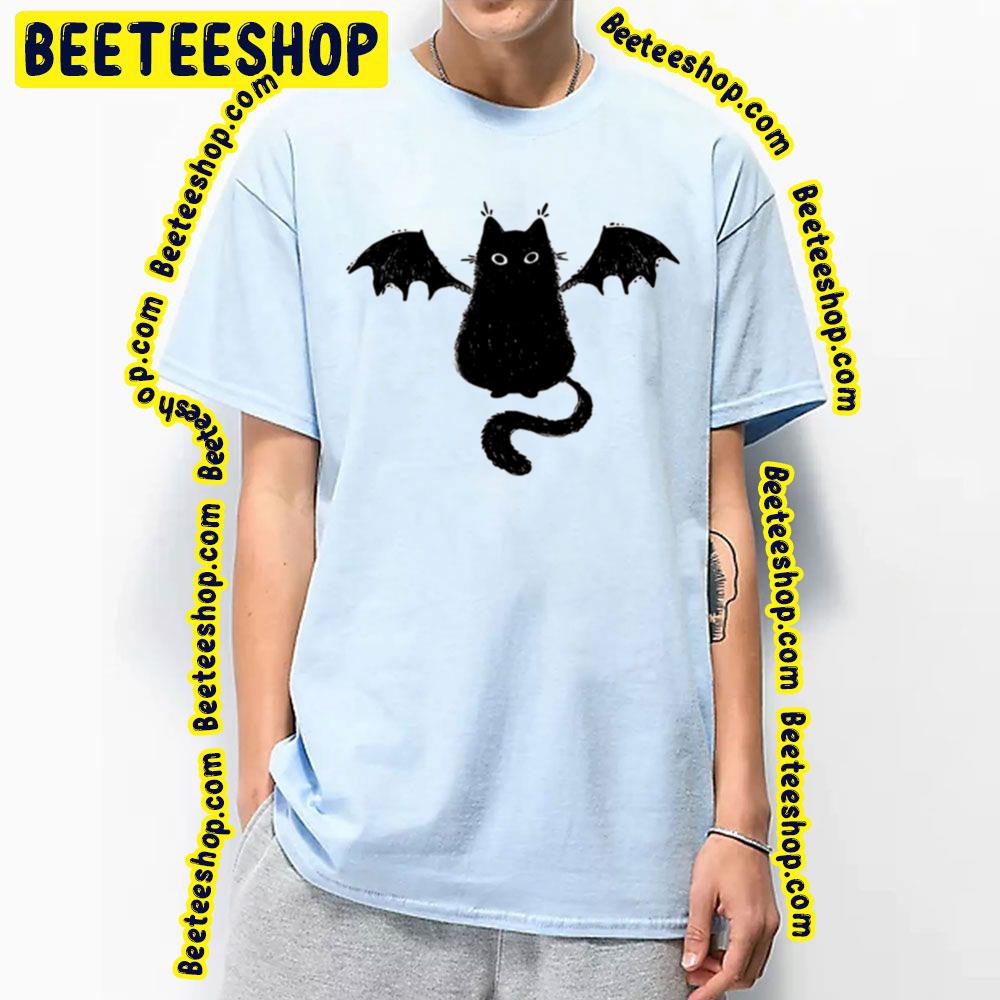 Cartoon Cat Mushroom Halloween Trending Unisex T-Shirt