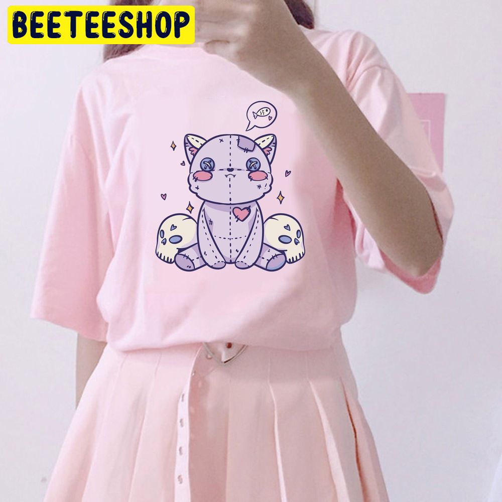 Creepy Cat Pastel Goth Dark Kawaii Trending Unisex T-Shirt