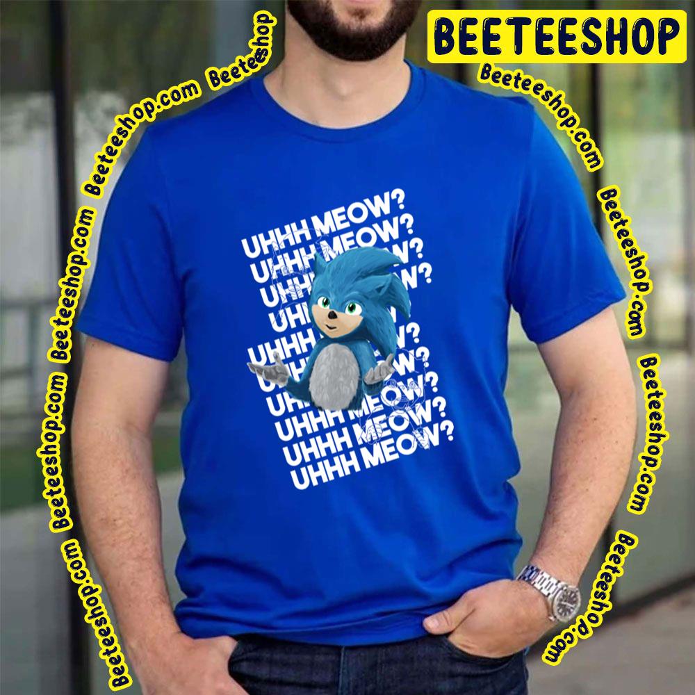 Cute Blue Meow Sonic Trending Unisex T-Shirt