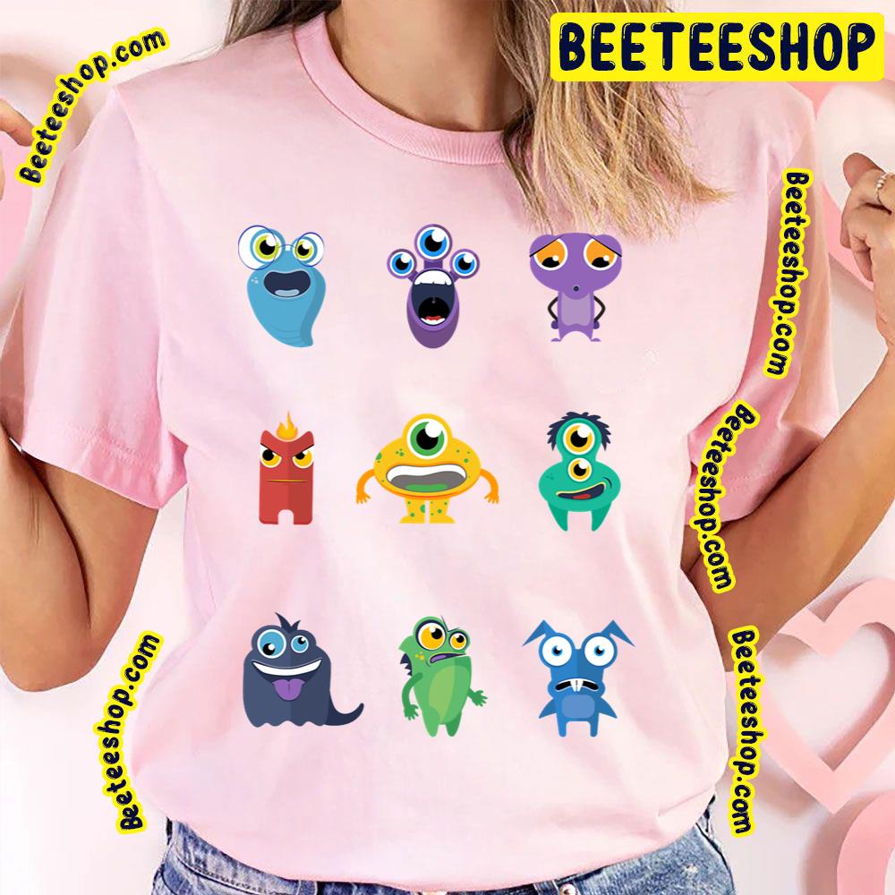 Cute Colorfull Nine Alien Monster Pack Trending Unisex T-Shirt