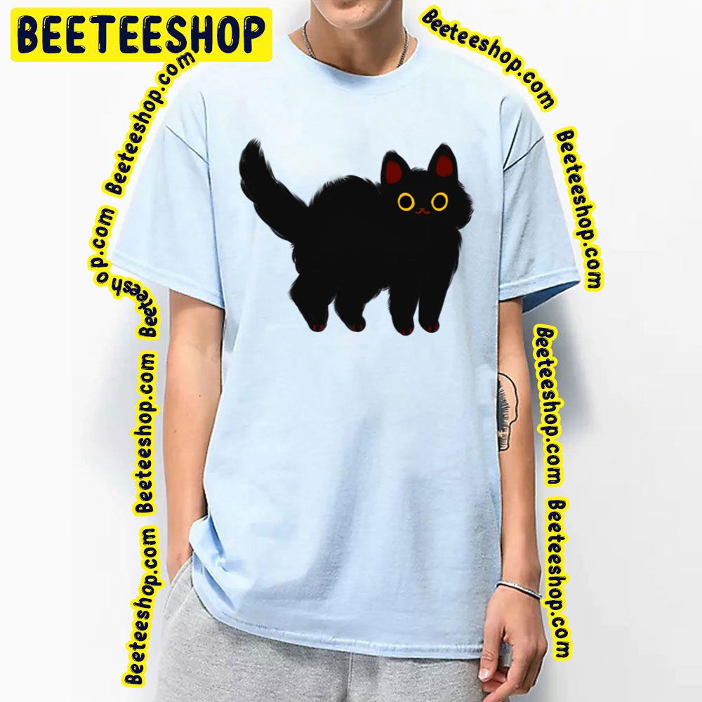 Fluffy Black Cat Trending Unisex T-Shirt