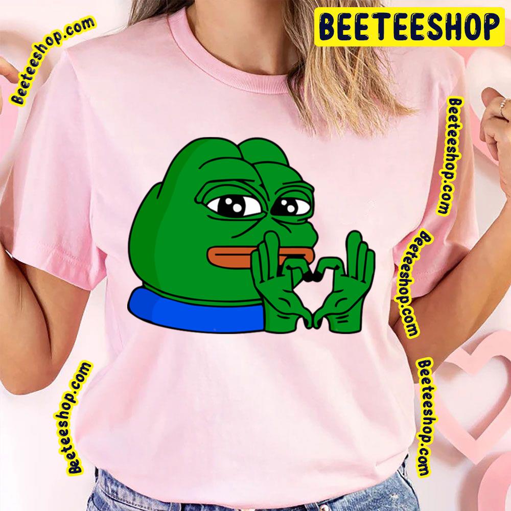 Heart Sign Pepe Emote Love Pepe The Frog Trending Unisex T-Shirt ...