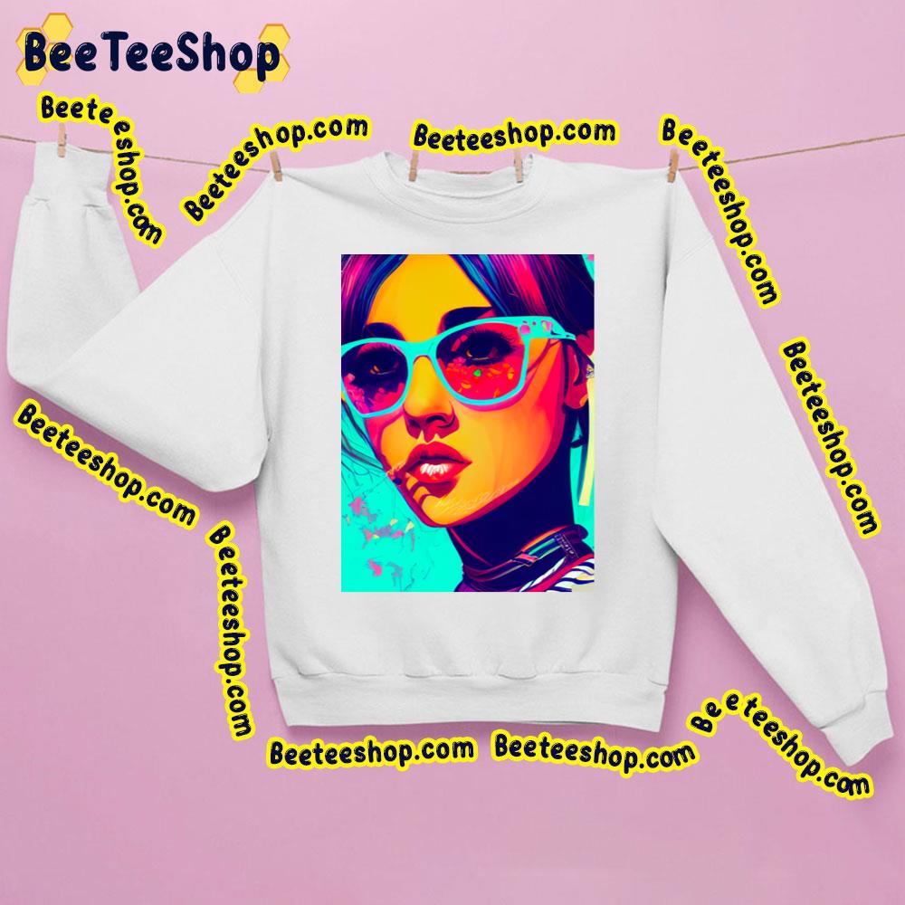 Hipster Girl Pop Art Trending Unisex Sweatshirt