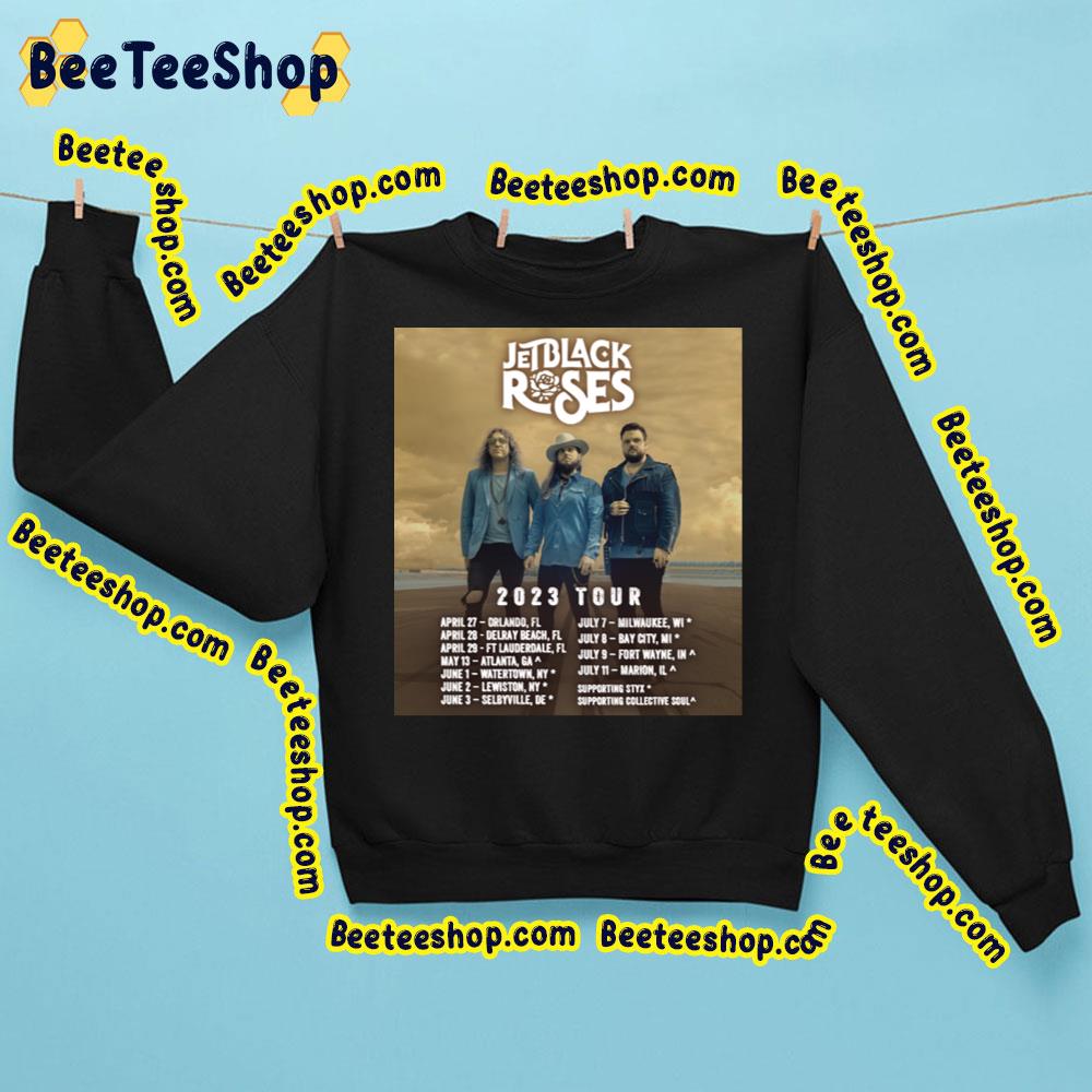 Jet Black Roses 2023 Tour Trending Unisex Sweatshirt