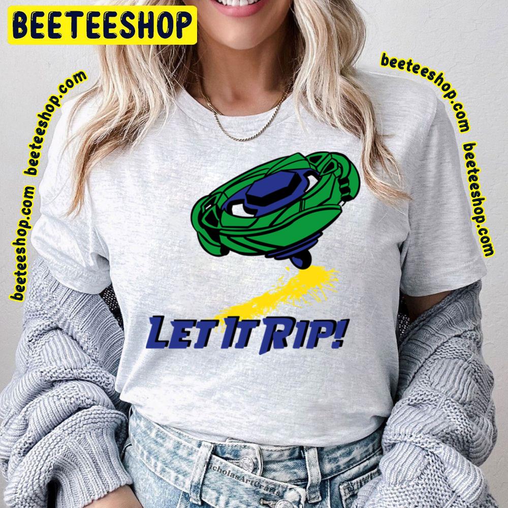 Let It Rip Beyblade Bluegreen Trending Unisex T-Shirt