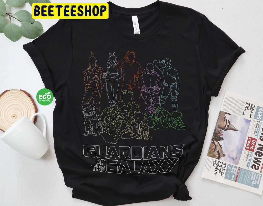 Line Drawing Guardians Of The Galaxy Vol3 Poster Trending Unisex T-Shirt