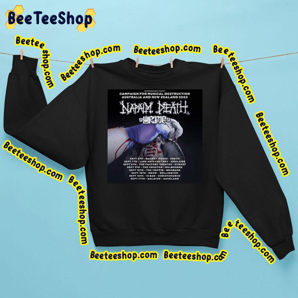 Napalm Death Campaign For Musical Destruction Tour 2023 Trending Unisex Sweatshirt