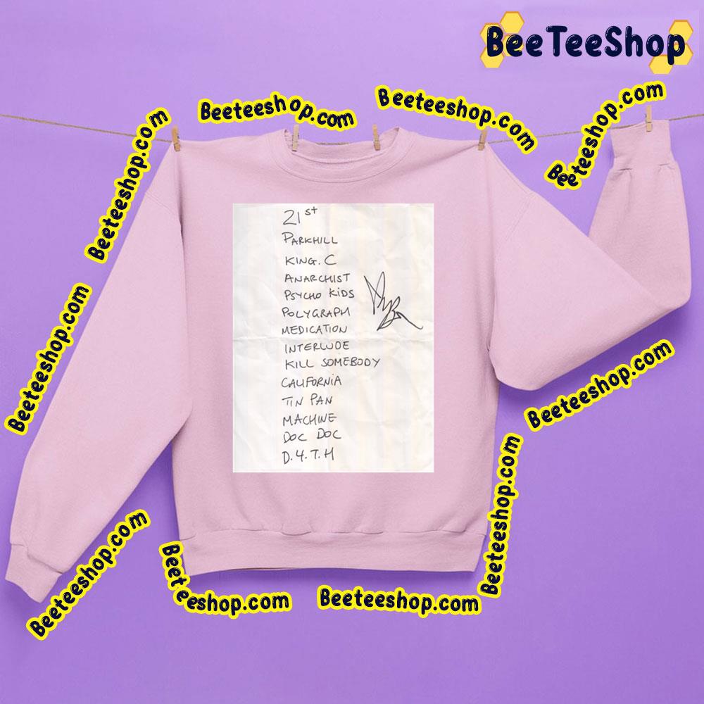 Original & Signed Yungblud Tour Setlist Trending Unisex Sweatshirt