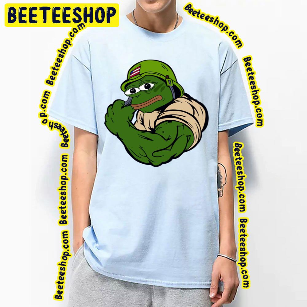 Pepe The Frog Military Soldier War Funny Meme Trending Unisex T-Shirt ...