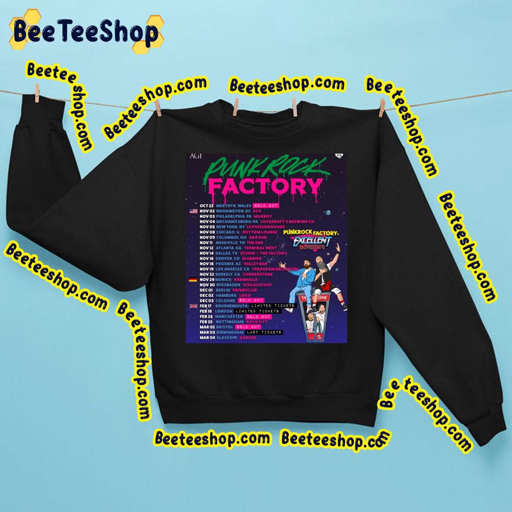 Punk Rock Factory Tour Dates Trending Unisex Sweatshirt