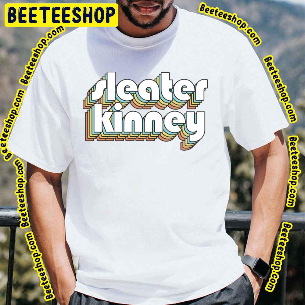 Rainbow Typography Faded Sleater Kinney Trending Unisex T-Shirt