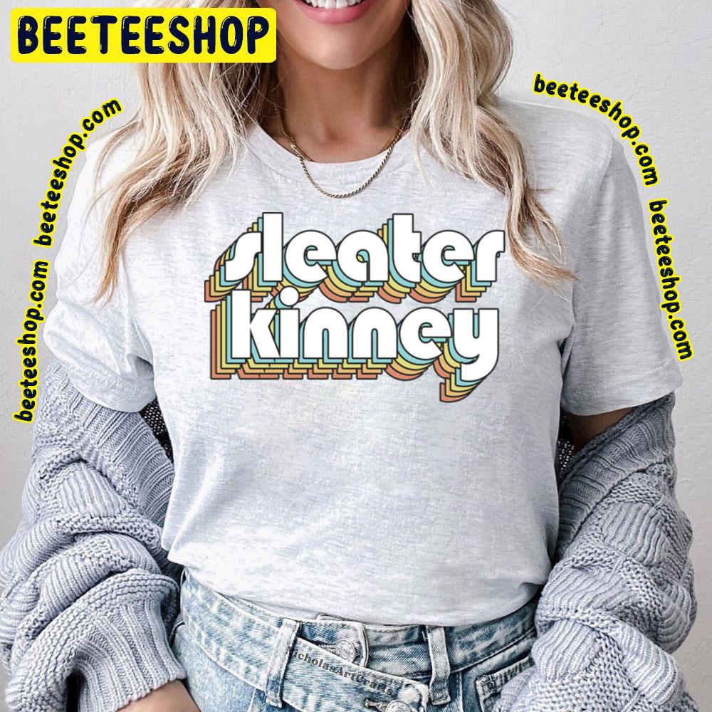 Rainbow Typography Faded Sleater Kinney Trending Unisex T-Shirt