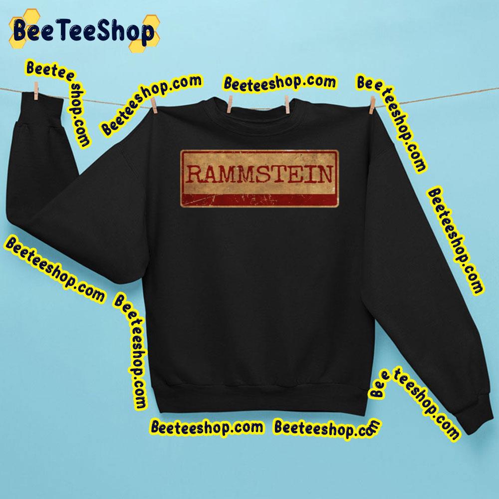 Red Gold Retro Rammstein Trending Unisex Sweatshirt