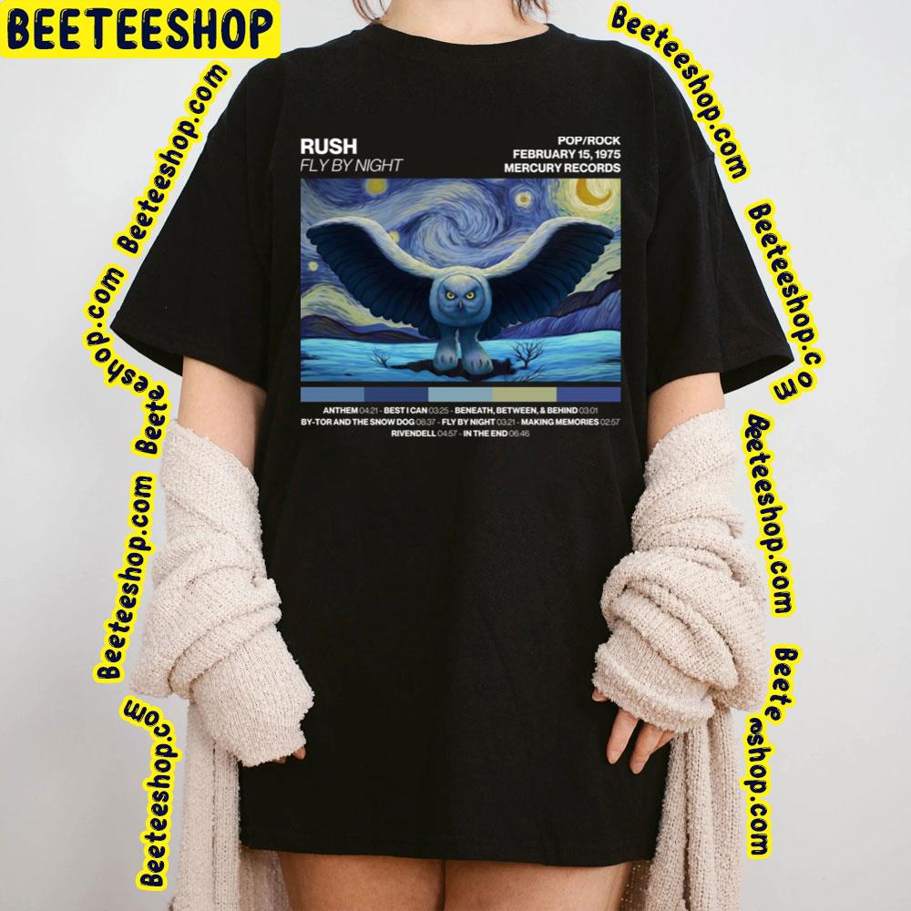 Retro Art Fly By Night Rush Band Trending Unisex T-Shirt